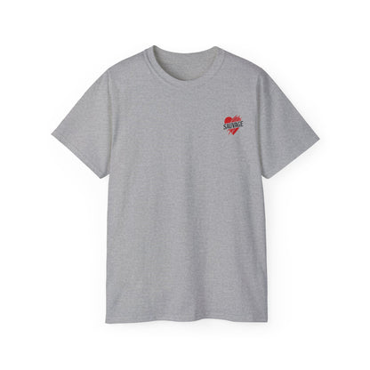 T-shirt SAUVAGE – Coeur sauvage (rouge/noir)