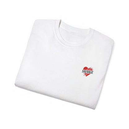 T-shirt SAUVAGE – Coeur sauvage (rouge/noir)